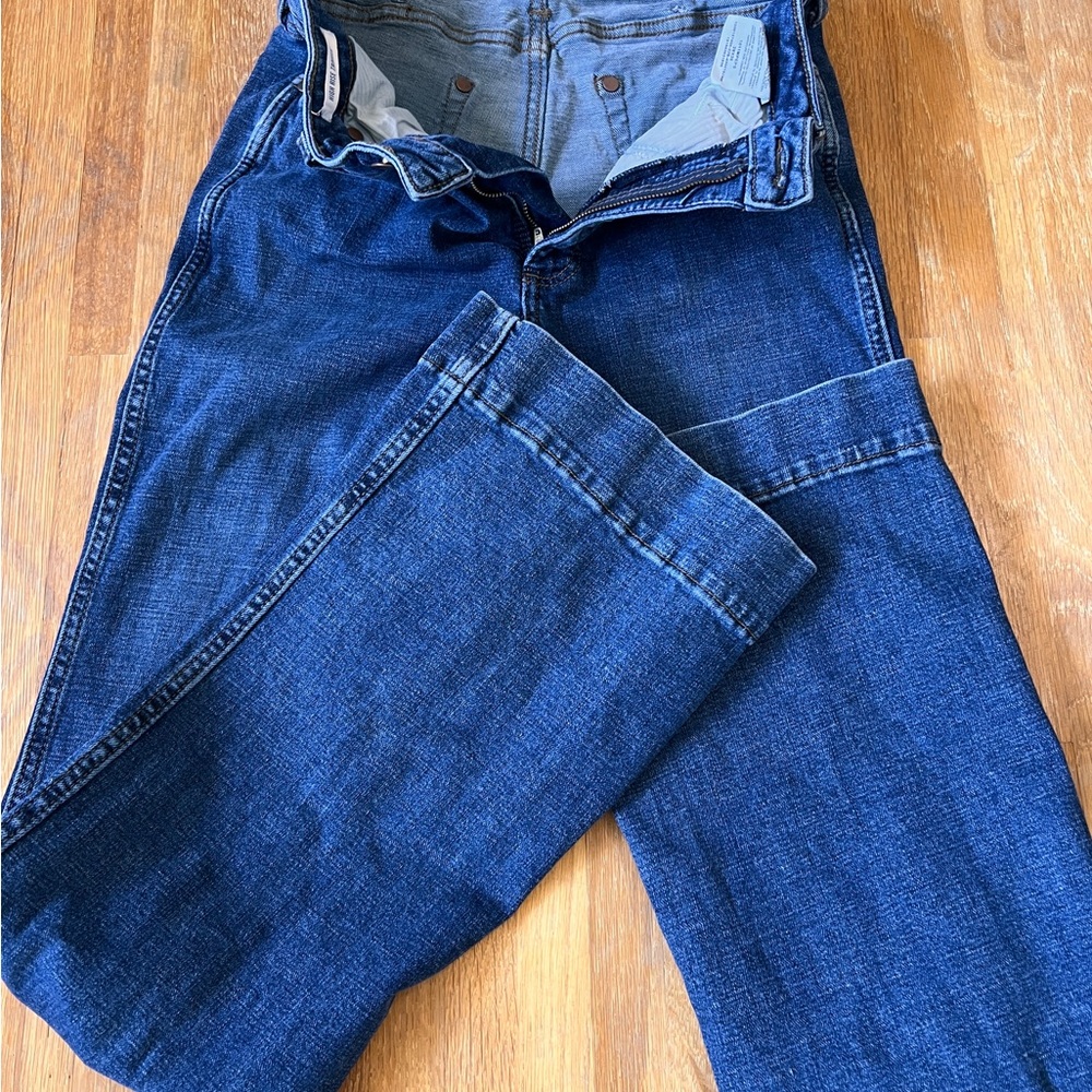 Wrangler Women’s 29x36 10 long High-Rise Trouser Blue Leg Jeans Like New